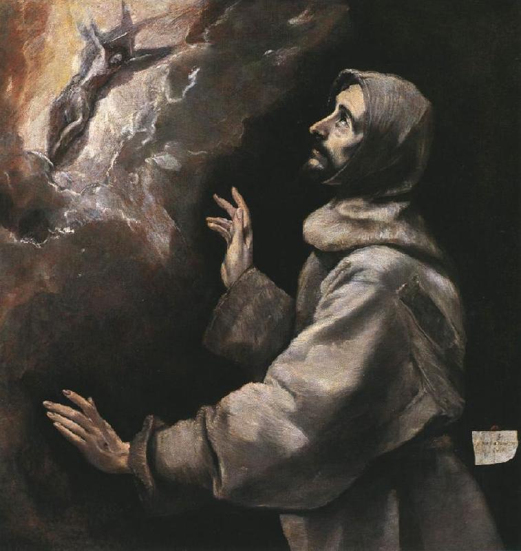 GRECO, El St. Francis Receiving the Stigmata dfh oil painting picture